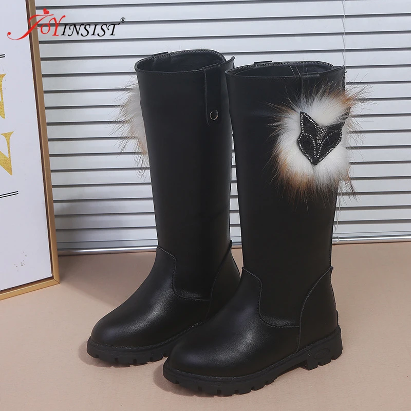 2019 детские зимние ботинки для девочек детская обувь с высоким бантом платье