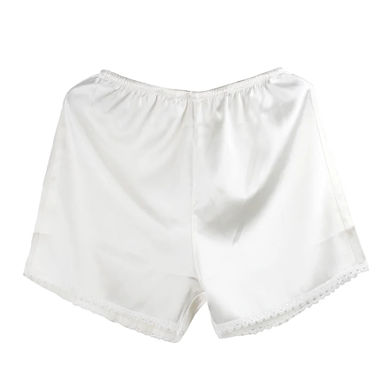 100% женские шорты из шелка тутового шелкопряда сексуальные с кружевом короткие