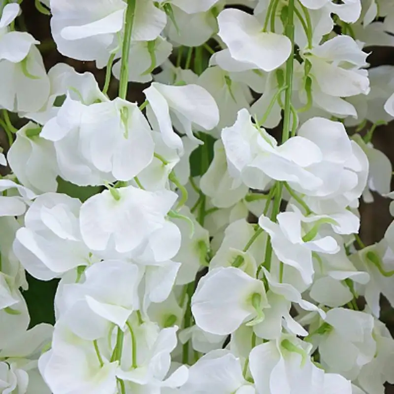 Искусственный цветок Виноградная лоза 120 см длинные шелковые белые цветы