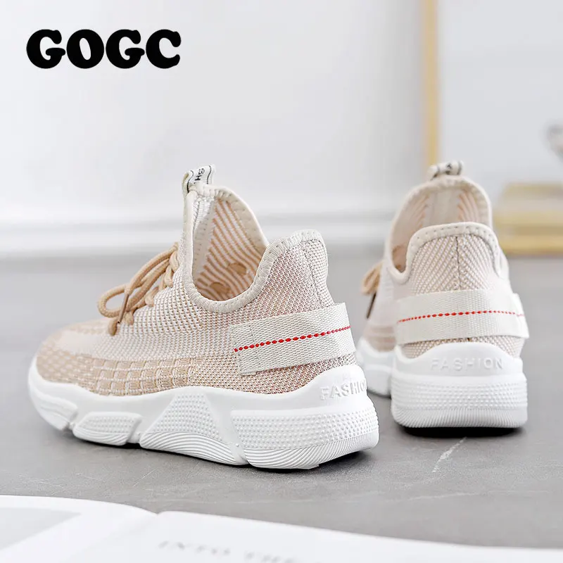 Кроссовки GOGC женские повседневная обувь на платформе шнуровке плоская подошва