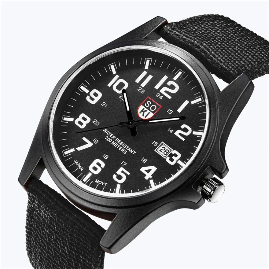 

SOKI Sports Watches Man 2020 Fashion Casual Man Watch Luxury Men's Wristwatch Relogio Masculino Quartz Military Watch For Men