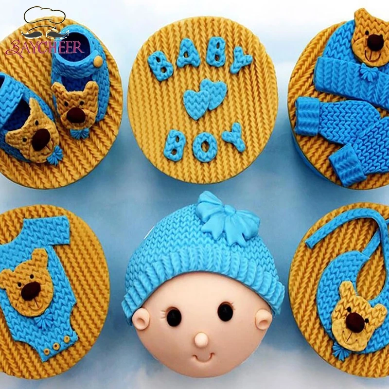 Детский шерстяной свитер с тиснением форма для торта помадкой формы выпечка