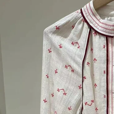 

Women Jumpsuits 2021 Summer New Fashion Cotton Linen Embroidered Lace Round Neck Long Sleeve Thin One-piece Shorts