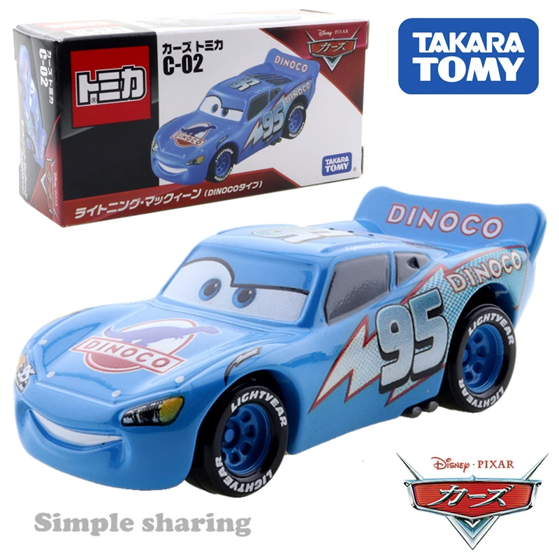 

Takara Tomy Disney Pixar Cars Tomica C-02 Lightning McQueen DINOCO Type Hot Pop Kids Toys Motor Vehicle Diecast Metal Model