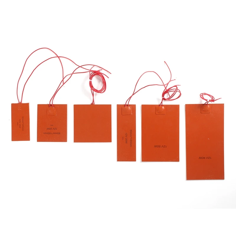 

200x150mm 5V 12V 24V 36V 48V 110V 220V 380V Silicone Heating Pad Rubber Heat Mat Heated Bed Plate Flexible Waterproof 3D Printer