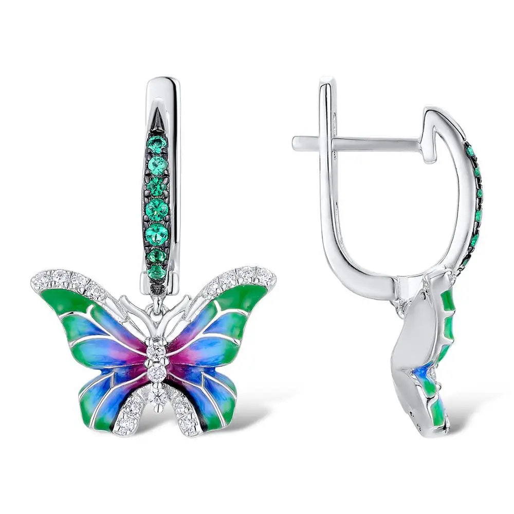 Новое поступление 2019 элегантный красочный комплект из колье серёг кольца и