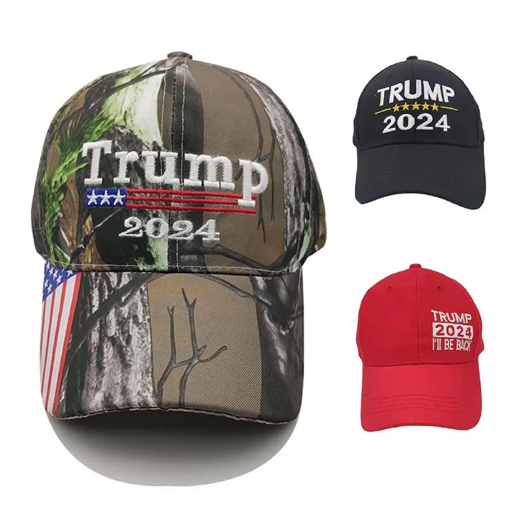 

Donald Trump Hat Camouflage Cap Keep America Great Hat President 2024 American Flag USA Baseball Caps Adjustable Unisex Cap Hot