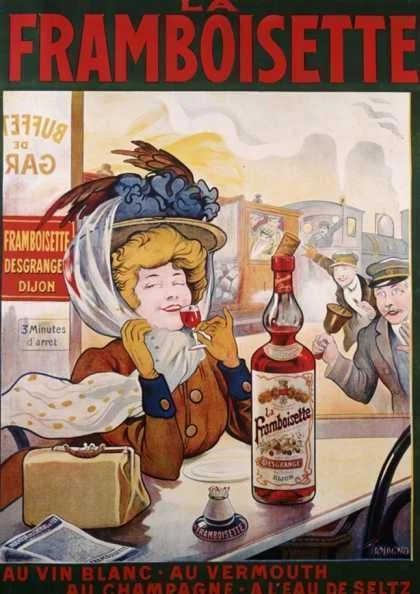 

La Framboisette 1900 Old Advert Large Metal Tin Sign Poster Vintage Style Plates PostersRoom Decoration 12 X 8 Inch Wall Decor