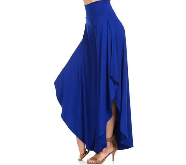 

Elegant Vintage Ruffles Wide Leg Pants Women High Waist Pleated Long Pants Femme Casual Loose Streetwear Belly Dance Trousers