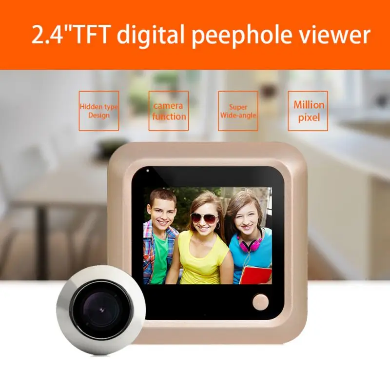 Горячая Цифровая Дверь просмотра цветной экран монитор Поддержка TF карты