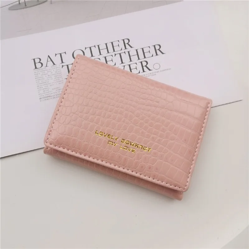 

Korean Version of the New Simple Fashion Letters Small Short Wallet, Purse Women