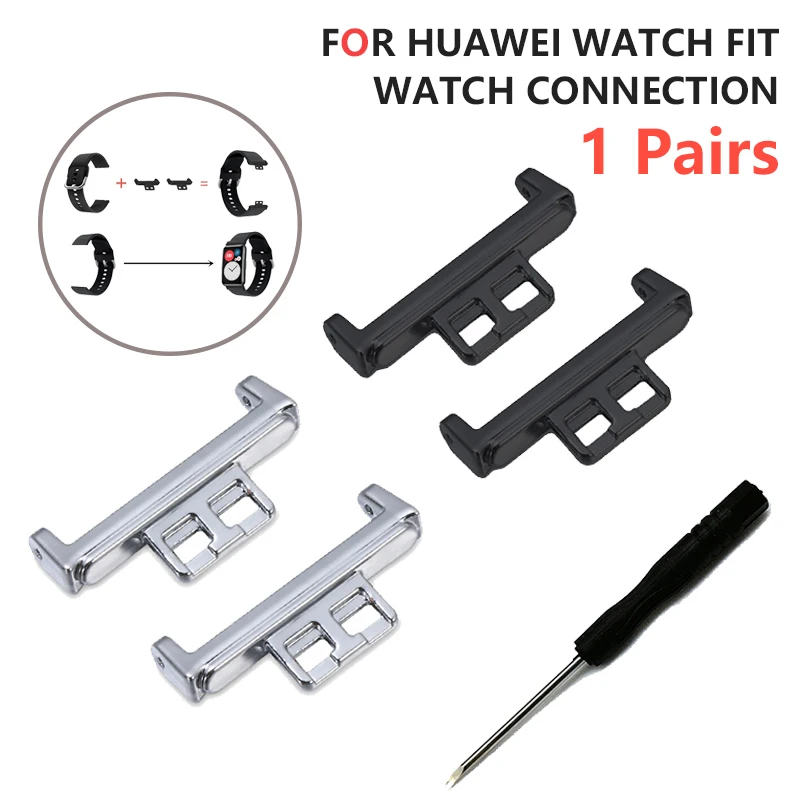 

1Pair Watch Strap Connector Watch Band Adapter for Huawei Watch Fit Smart Wristband Adapter Connection Accessories
