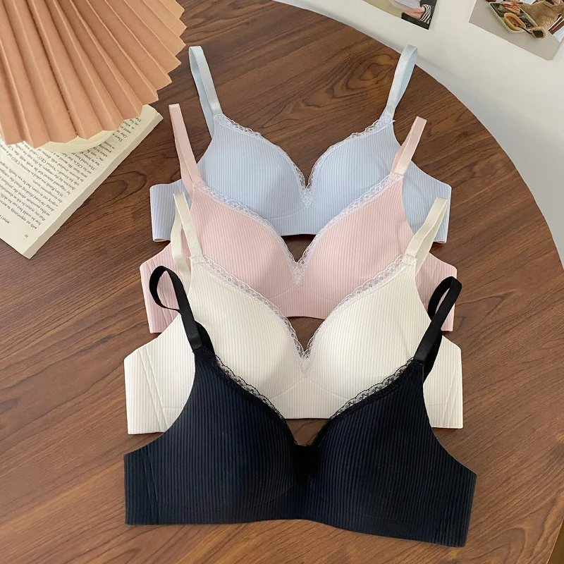 Бюстгальтер женское нижнее белье без стальных колец тонкий маленький