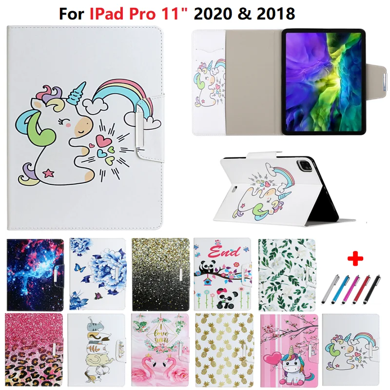 Чехол для iPad Pro 11 2020 2018 милый чехол с рисунком единорога фламинго 2 го