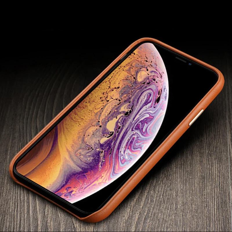 Чехол-накладка для iPhone 7 8 Plus XR XS MAX 11 Pro Max из натуральной кожи | Мобильные телефоны и