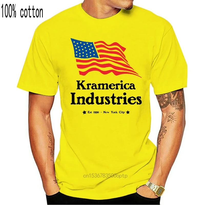 Дешевые круглый вырез горловины Мужская футболка Kramerica промышленности забавные