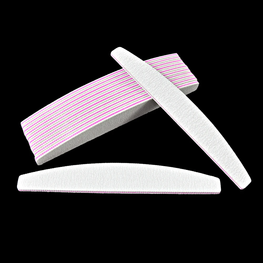 

Профессиональная пилка для ногтей 100/180, полулунная Пилка Для наждачной бумаги, шлифовальный инструмент для полировки ногтей, пилки для ногт...