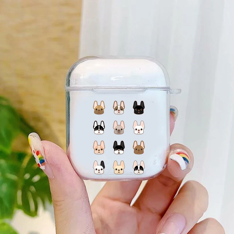 Силиконовый чехол для Apple airpods 1 2 с французским бульдогом | Электроника