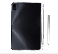 for huawei matepad 10 4 2020 bah3 w09al00 transparent silicon case with pencil holder soft tpu back cover for honor v6 10 4