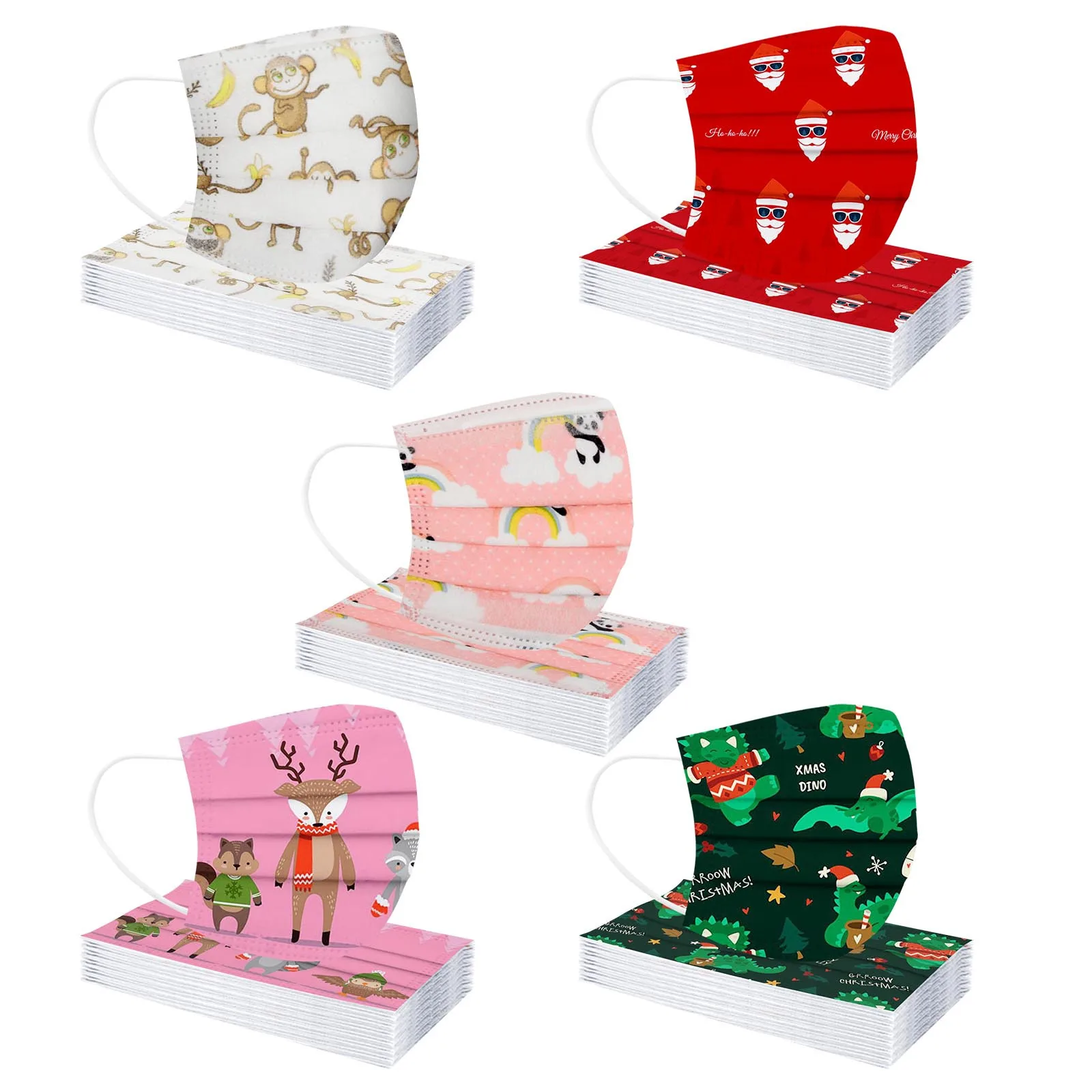 

Child Adult Mask Fashion Butterfly Christmas print Disposable Mask Windproof Foggy Haze Pollution Breathable Mask Mascarar