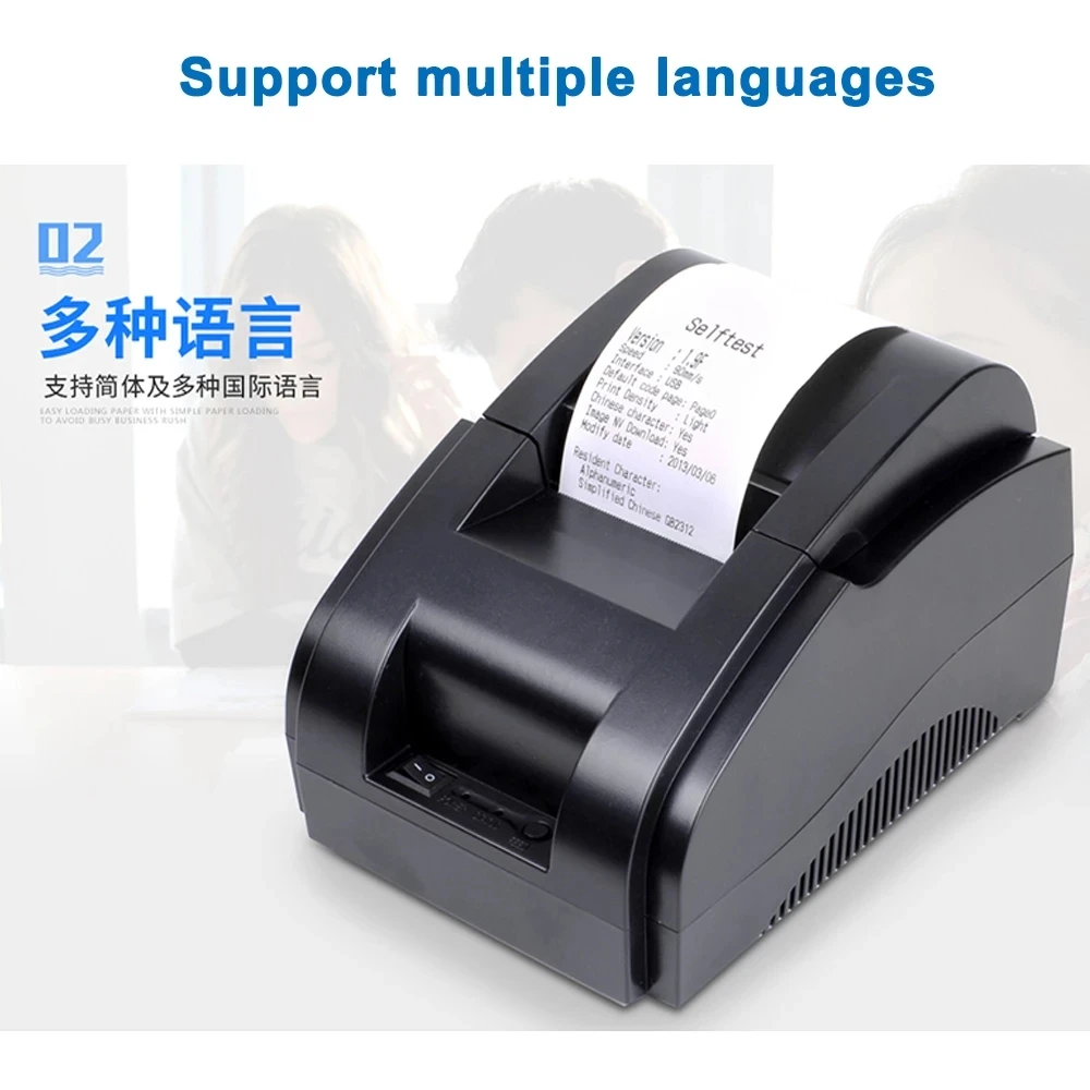 58ii bluetooth receipt printer 58mm thermal pos printers for ios android mobile phone usb bluetooth port for store free global shipping