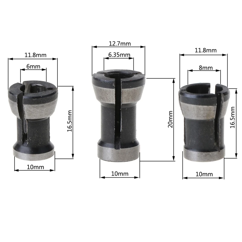 

3 шт. деревообрабатывающий Фрезерный резак, зеркальная конверсионная цанга Для гравировальной обрезки