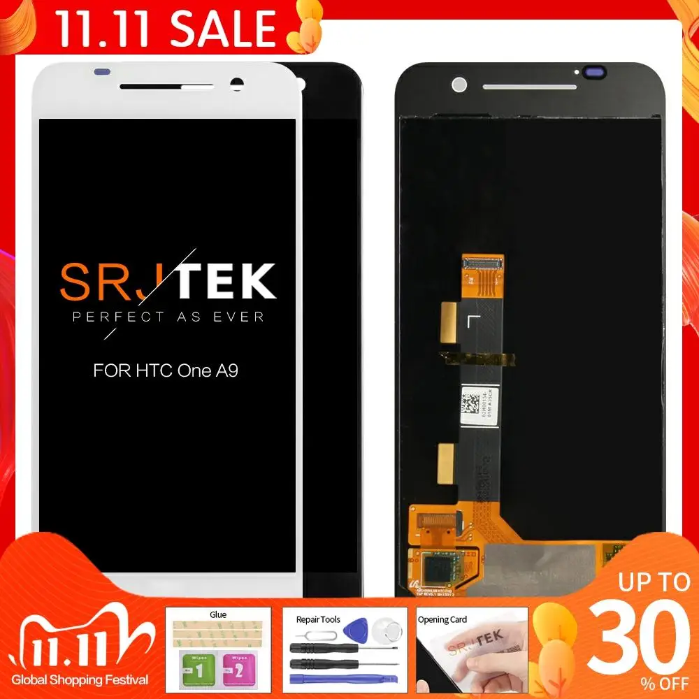 

100% Original 5" For HTC ONE A9 LCD Touch Screen HTC ONE A9 Display Digitizer Assembly Replacement Parts A9W A9T A9D