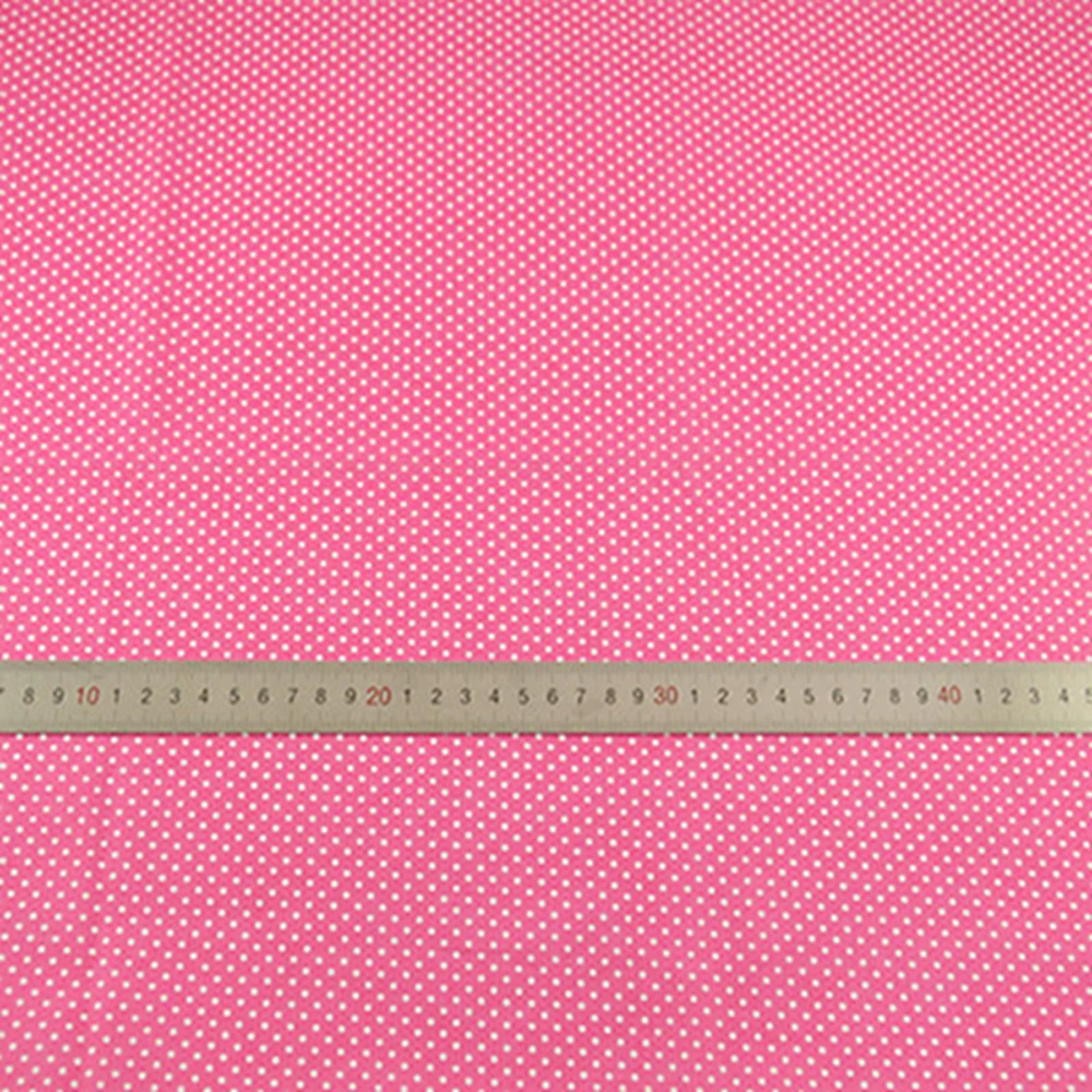Teramile розовая хлопковая ткань маленькие белые точки стиль лоскутное домашнее