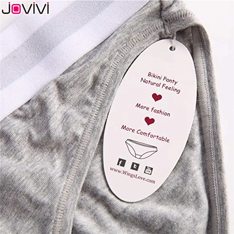 Jovivi/Новинка, 3 шт./упаковка, популярное бесшовное нижнее белье, хлопковые спортивные Трусики-бикини, черные/белые/серые/синие/красные трусики Wingslove