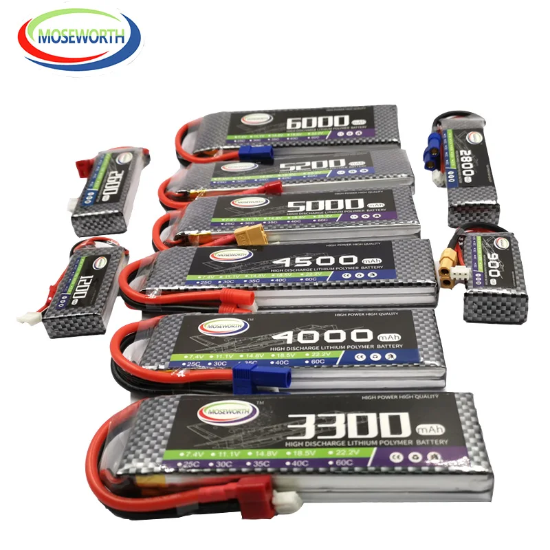 Распродажа акция 2S RC LiPo батарея 7 4 V 1100 1500 2200 3800mAh 30C 40C 60C батареи для самолета