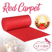 wedding aisle floor runner carpet polyester large red carpet rug hollywood awards events wedding party events decoration 15x1 2m