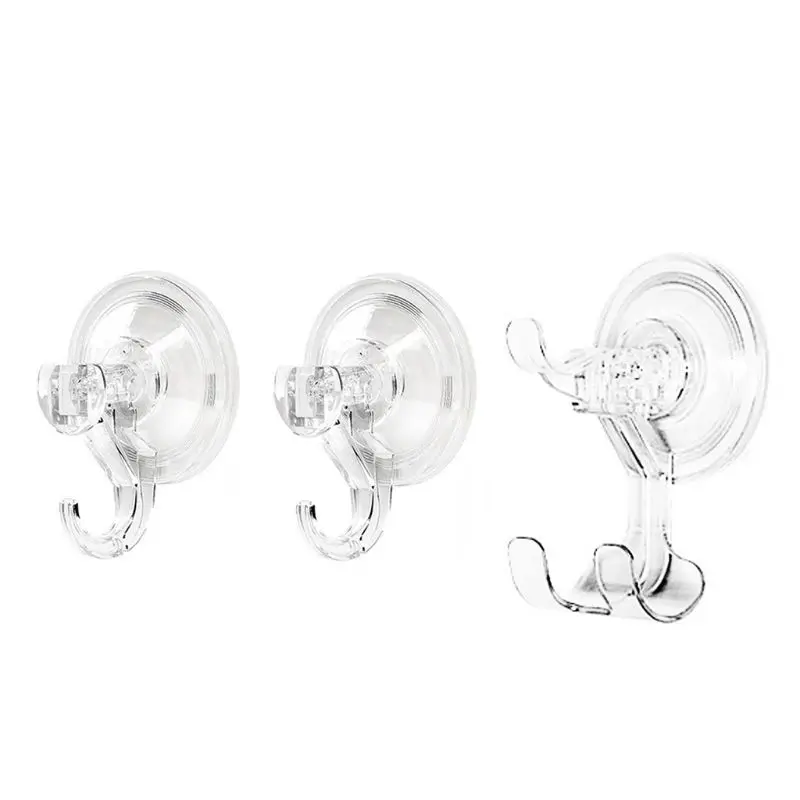 

3Pcs Strong Absorption Suction Cup Hooks Wall-mounted Shower Holder Towel Hanger Suction Cup Hooks