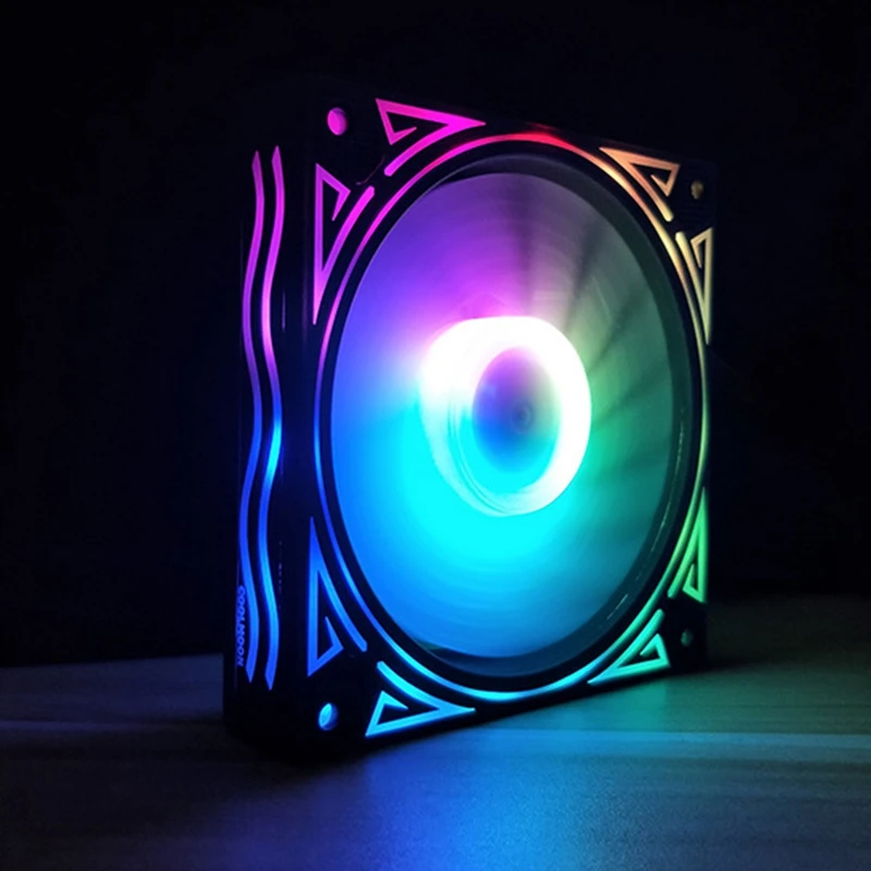 COOLMOON чехол для компьютера ПК вентилятор охлаждения RGB Регулировка 120 мм тихий +