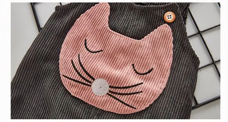 Комплекты одежды для маленьких девочек весенне-осенние модные хлопковые топы