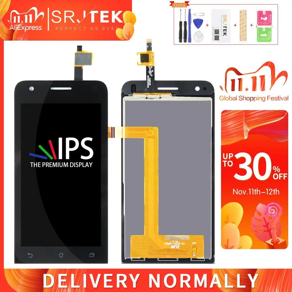 

ЖК-дисплей Srjtek для Asus Zenfone C ZC451CG Z007, матричный сенсорный экран, дигитайзер, полная сборка/рамка 4,5 дюйма для дисплея ZC451CG