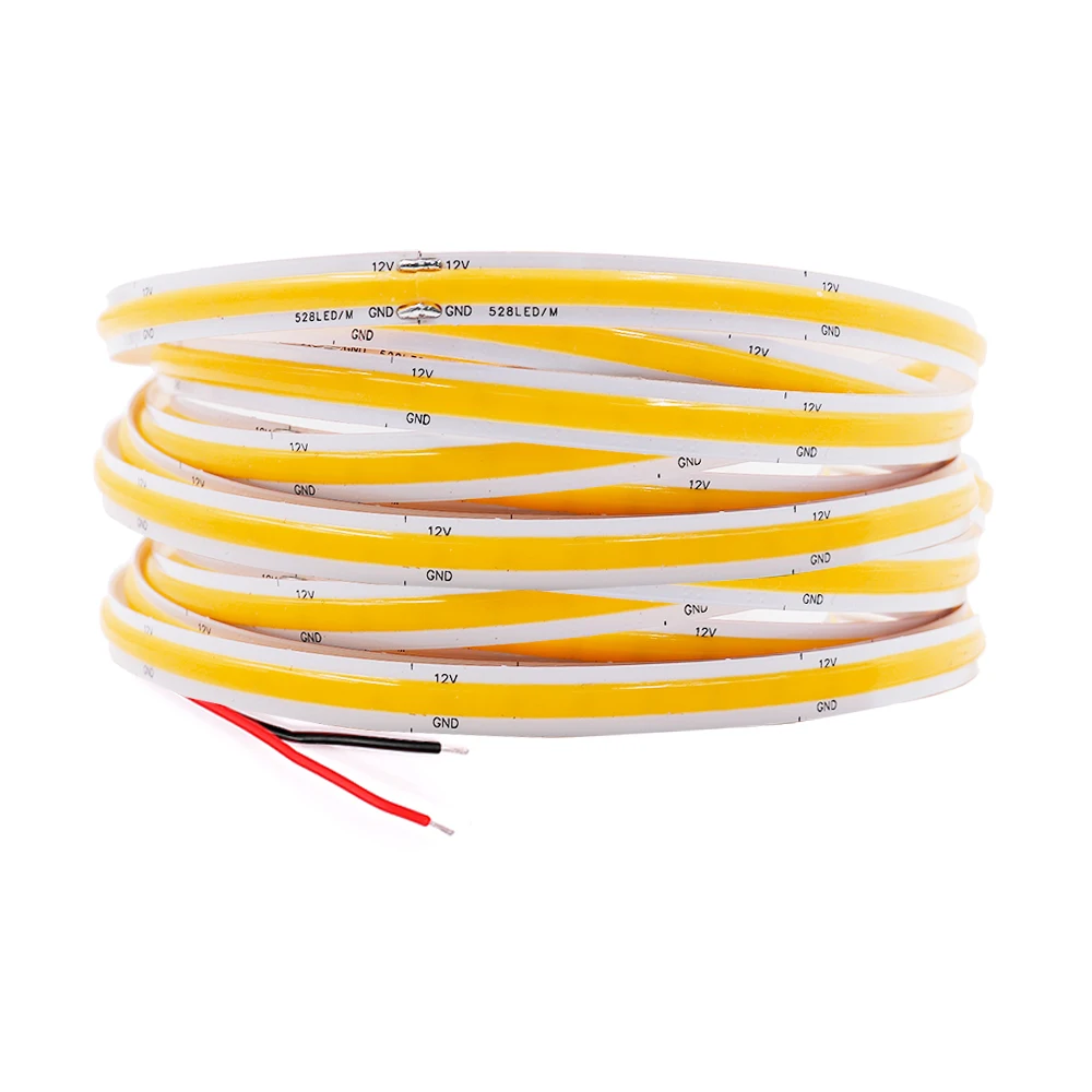 IP67 Waterproof COB LED Strip Light 320 384 528 LEDs 12V 24V High Density Flexible Lights Ra90 9 Colors Tape 5m/lot | Лампы и