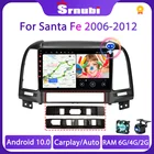 Автомобильный радиоприемник Srnubi Android 10 Carplay для Hyundai Santa Fe 2006 - 2012 2Din мультимедийный видеоплеер GPS навигация Стерео DVD