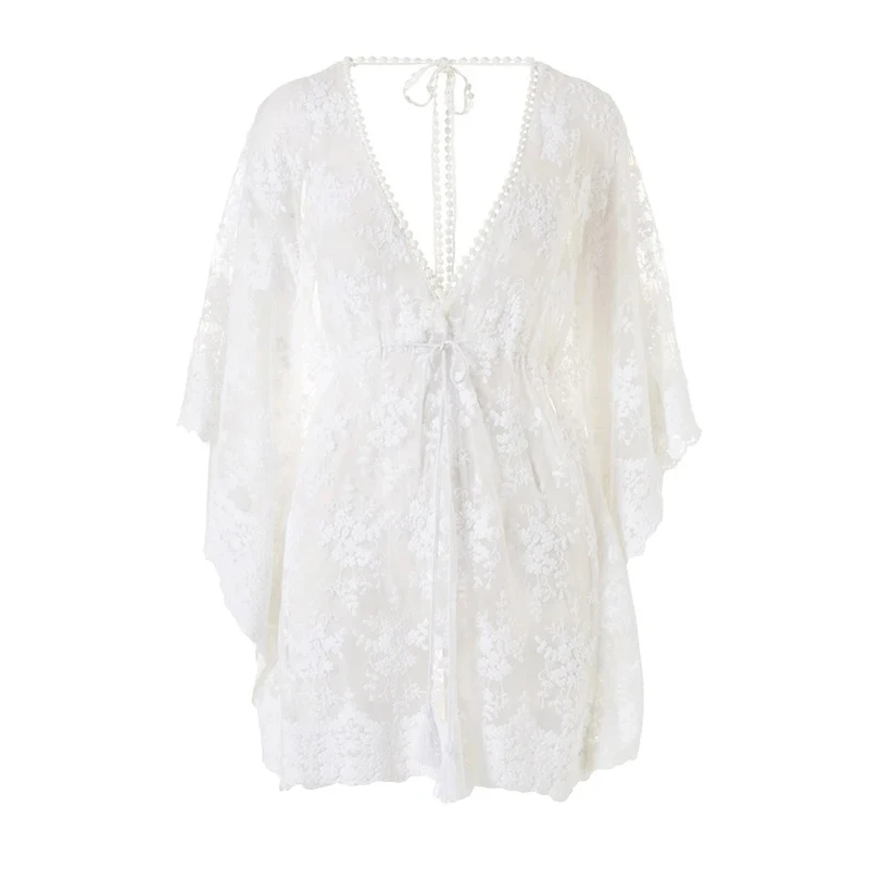 

New Arrivals Sexy Beach Cover up Lace Swimwear Ladies Poncho Beach Cover up Plus Size Swimwear