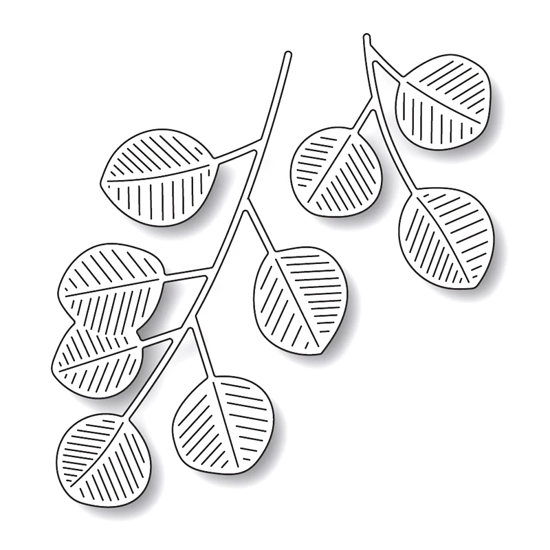 Новинка 2020 металлические пресс-формы для тиснения листьев и ветвей деревьев