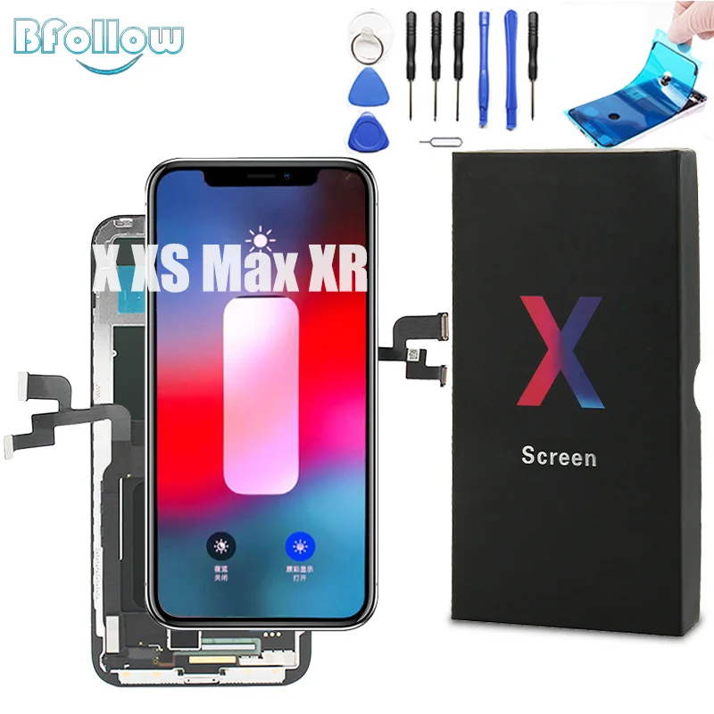 BFOLLOW Восстановленный OLED для iPhone X XS/XS Max/XR ЖК-экран AAA дигитайзер дисплей сборка Замена