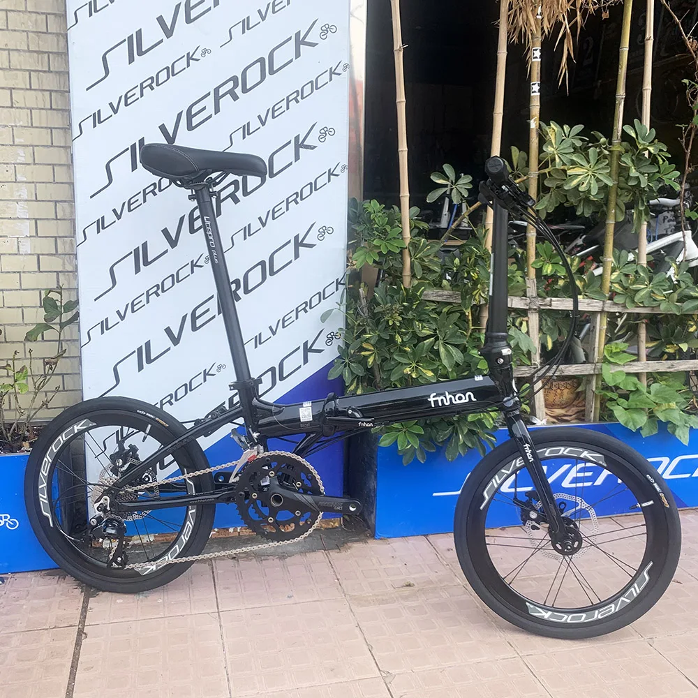 

Fnhon Alloy Blast Folding Bike 20inch 451 406 Urban Commuter Bicycle Disc Brake 18 Speed Aero Wheeels