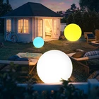 Светодиодная шаровая лампа с дистанционным управлением, меняющийся комнатный и уличный светильник для сада, праздвечерние светильник для газона, 16 цветов