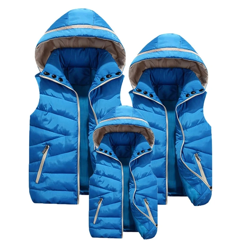 Повседневный детский зимний жилет для мальчиков и девочек теплая куртка без