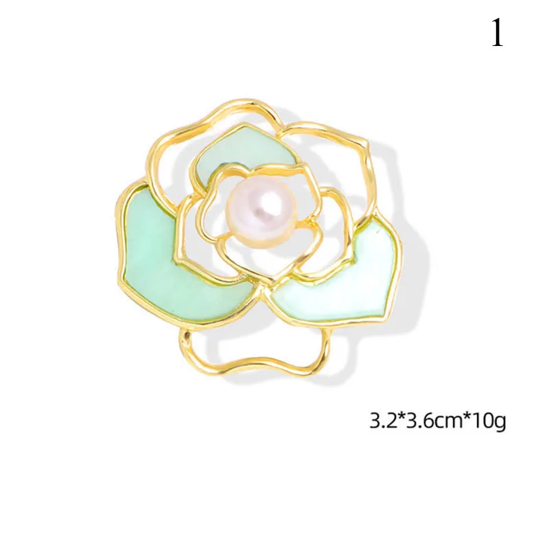 

Women Crystal Brooch Pins Drip Oil Rhinestone Corsage Pearls Assorted Colors Fashion Charming Jewelry Clothing Accessories
