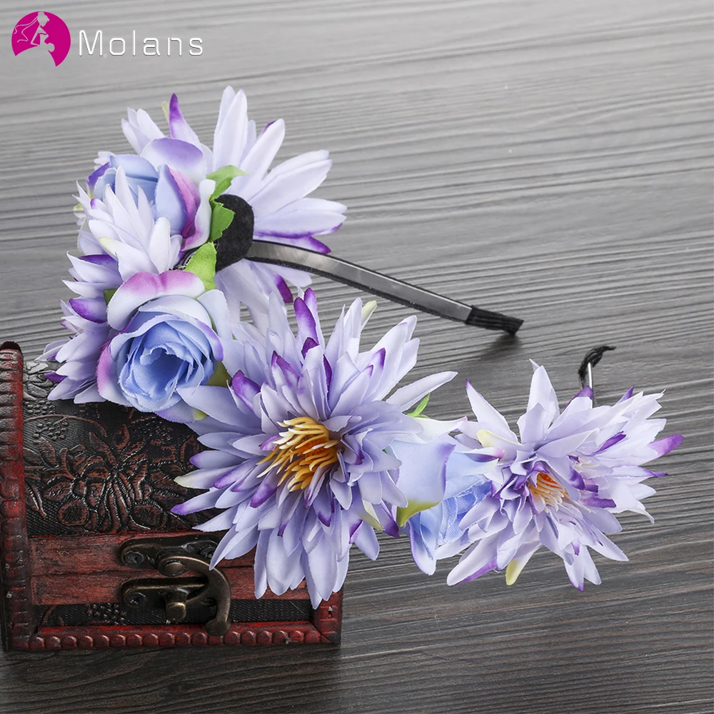 Элегантная гирлянда ручной работы с цветами из моланцев повязка на голову