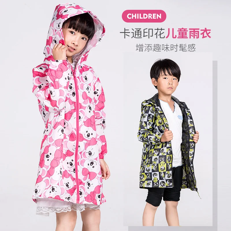 

Outdoor Fashion Kids Raincoat Waterproof Hooded Poncho Cycling Bike Raincoat Rain Protection Capa De Chuva Rain Gear BC50YY