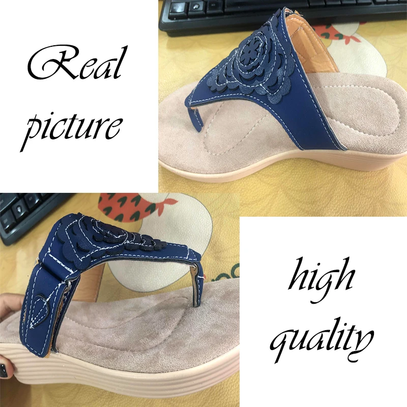 

2021Women Slippers Casual Platform Sandals Light Flat Slippers Women Slides Fashion Non-slip Flip Flops Ladies Wedge Slides