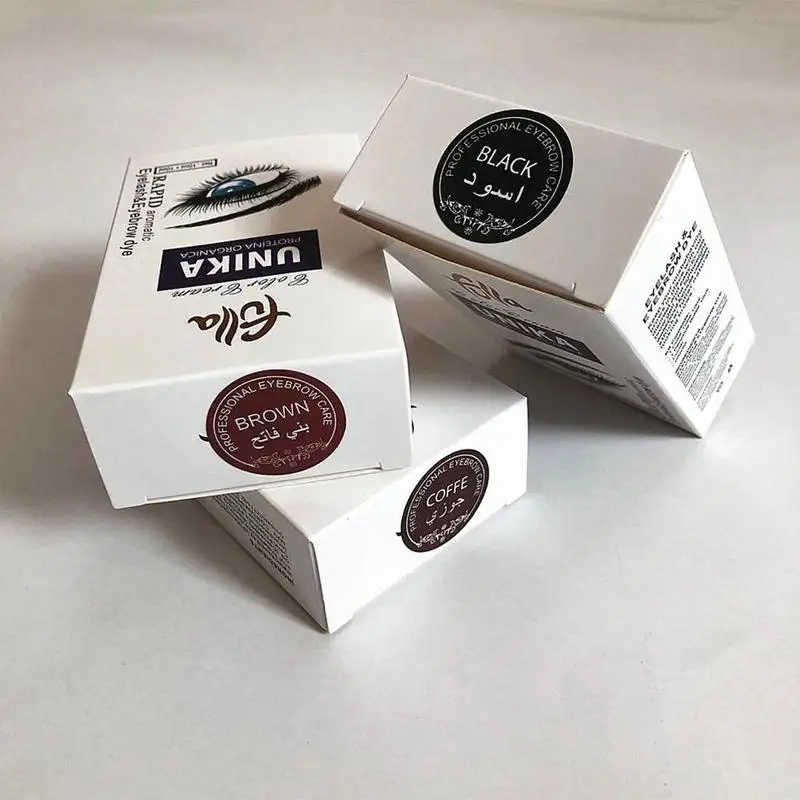 1 Set Eyebrow Dye Kit Eyelashes Cream Professional Natural Plant Color Brow Tint Brown Black Gel Easy | Красота и здоровье
