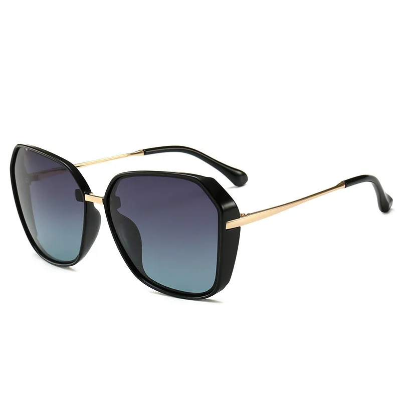 Модные роскошные квадратные поляризованные цветные солнцезащитные очки унисекс