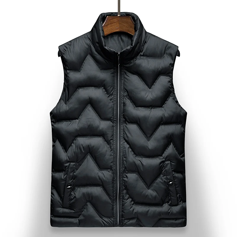 Жилет мужской утепленный на хлопковой подкладке куртка без рукавов повседневный